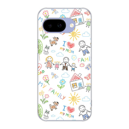 Google Pixel 9a 高画質仕上げ 背面印刷 ハードケースカップル＆ファミリー