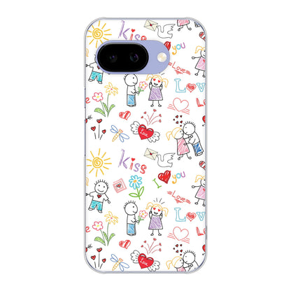 Google Pixel 9a 高画質仕上げ 背面印刷 ハードケースカップル＆ファミリー
