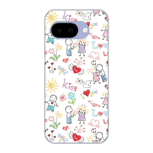 Google Pixel 9a 高画質仕上げ 背面印刷 ハードケースカップル＆ファミリー