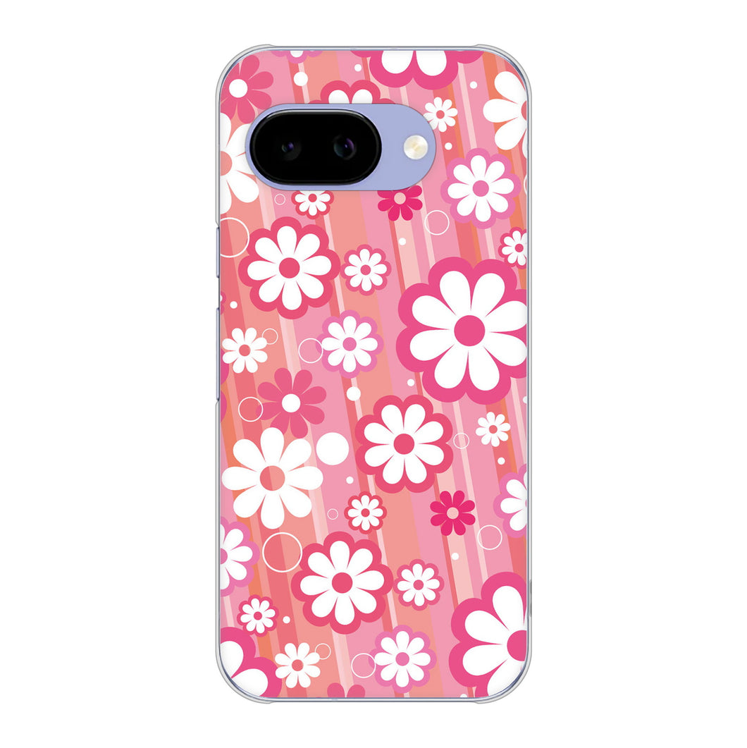 Google Pixel 9a 高画質仕上げ 背面印刷 ハードケース 【751 マーガレット（ピンク系）】