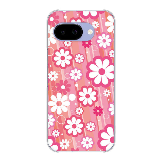 Google Pixel 9a 高画質仕上げ 背面印刷 ハードケース 【751 マーガレット（ピンク系）】
