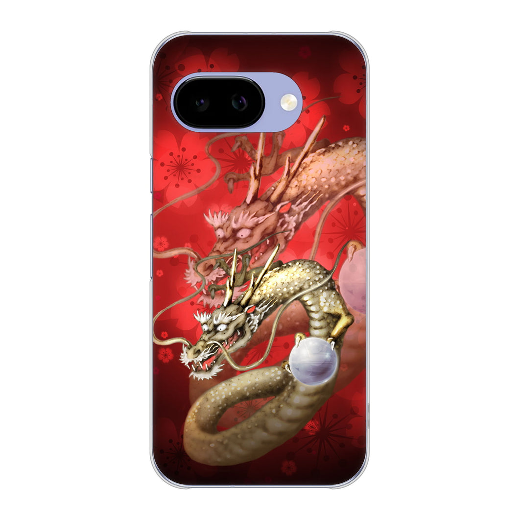 Google Pixel 9a 高画質仕上げ 背面印刷 ハードケース龍