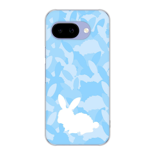Google Pixel 9a 高画質仕上げ 背面印刷 ハードケースむかいあぐる うさぎ迷彩風