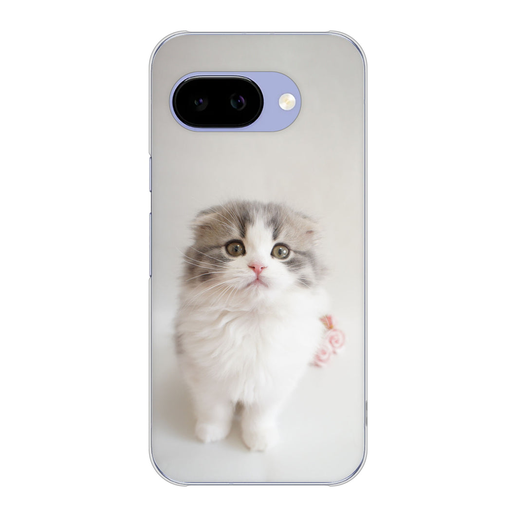 Google Pixel 9a 高画質仕上げ 背面印刷 ハードケース 【VA803 まっていますネコ】