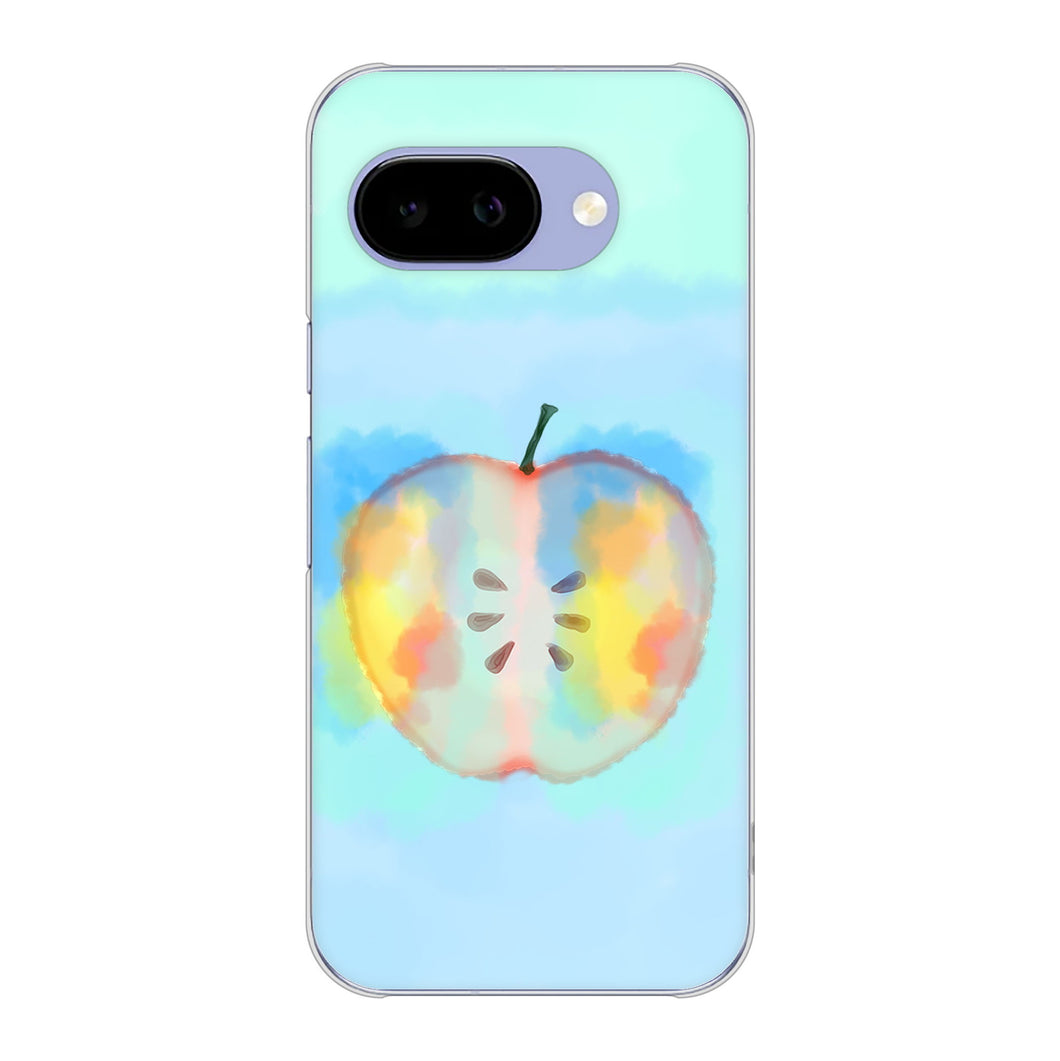 Google Pixel 9a 高画質仕上げ 背面印刷 ハードケース 【YJ181 りんご 水彩181】
