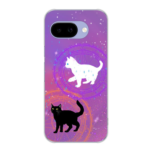 Google Pixel 9a 高画質仕上げ 背面印刷 ハードケース魔法陣猫