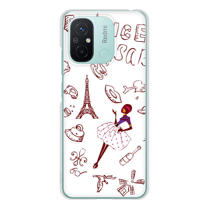 Xiaomi Redmi 12C 高画質仕上げ 背面印刷 ハードケースLOVE フランス