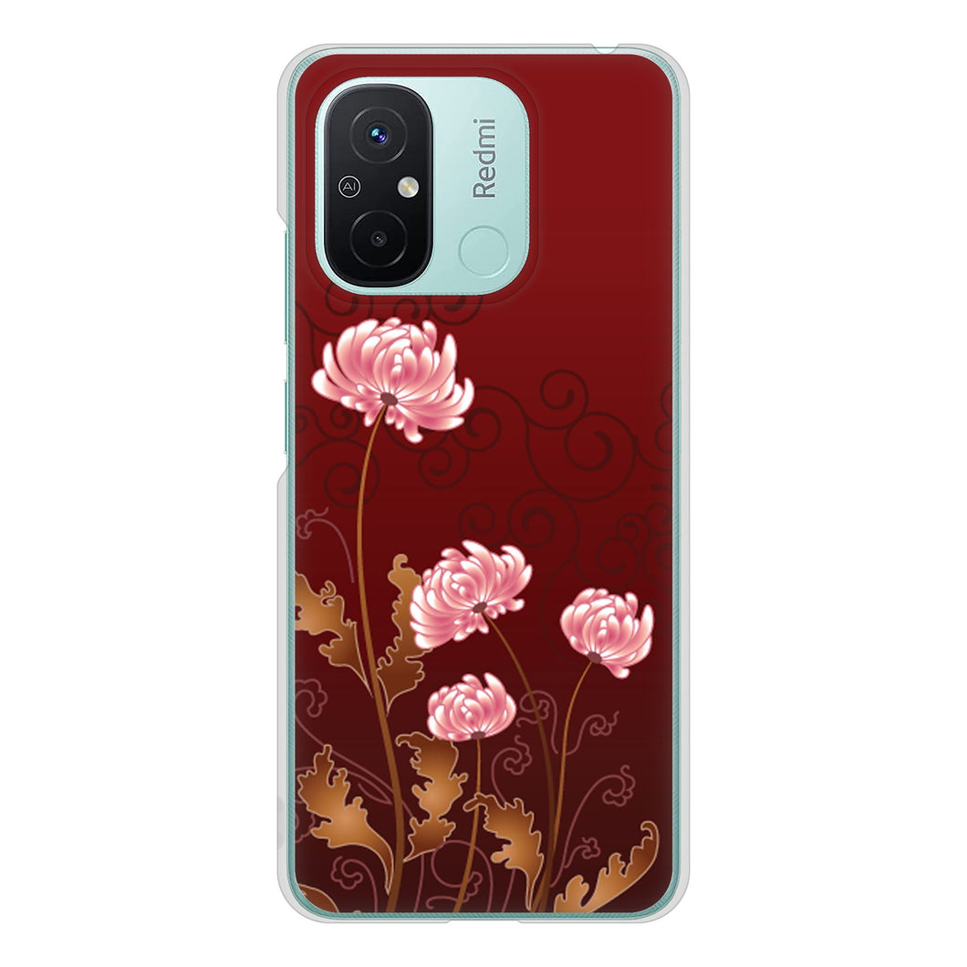 Xiaomi Redmi 12C 高画質仕上げ 背面印刷 ハードケース 【375 優美な菊】