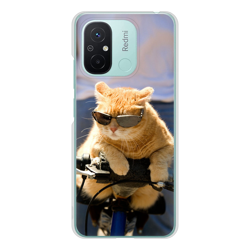 Xiaomi Redmi 12C 高画質仕上げ 背面印刷 ハードケース 【595 にゃんとサイクル】