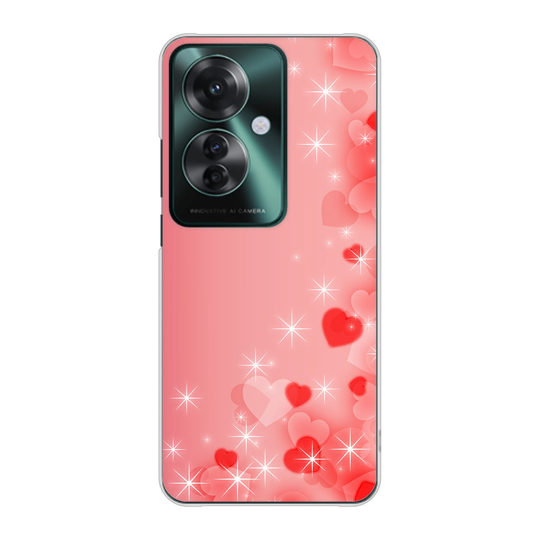 OPPO Reno11 A 高画質仕上げ 背面印刷 ハードケース 【003 ハート色の夢】