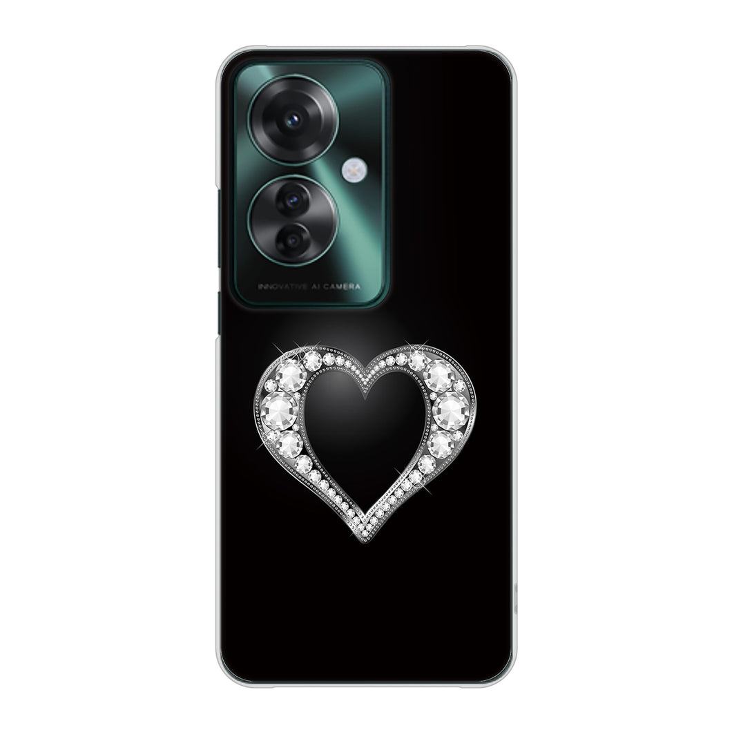 OPPO Reno11 A 高画質仕上げ 背面印刷 ハードケースきらめきハート