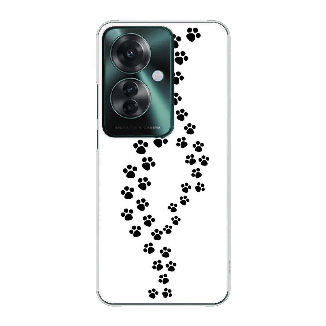 OPPO Reno11 A 高画質仕上げ 背面印刷 ハードケース 【066 あしあと】