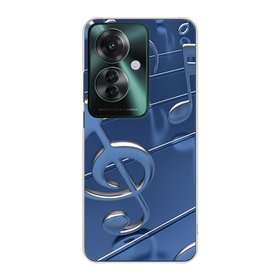 OPPO Reno11 A 高画質仕上げ 背面印刷 ハードケース音符