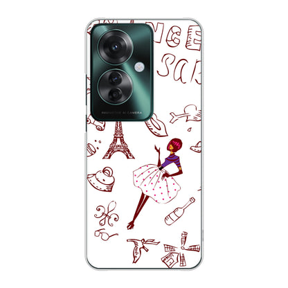 OPPO Reno11 A 高画質仕上げ 背面印刷 ハードケースLOVE フランス