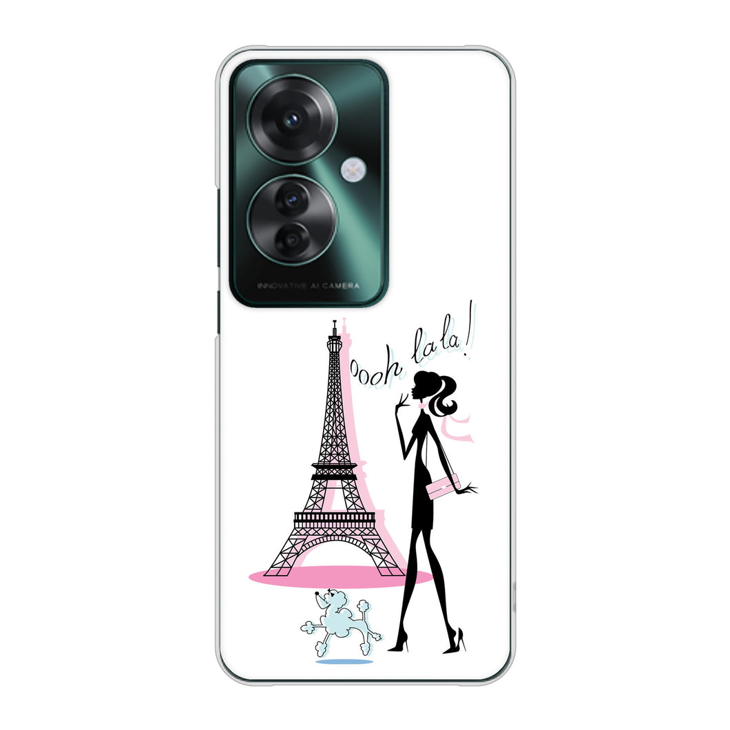 OPPO Reno11 A 高画質仕上げ 背面印刷 ハードケースLOVE フランス