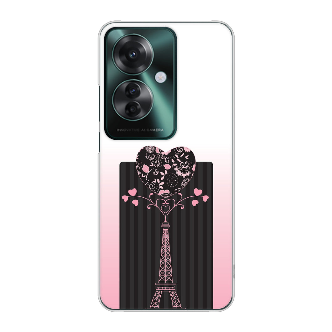 OPPO Reno11 A 高画質仕上げ 背面印刷 ハードケースLOVE フランス