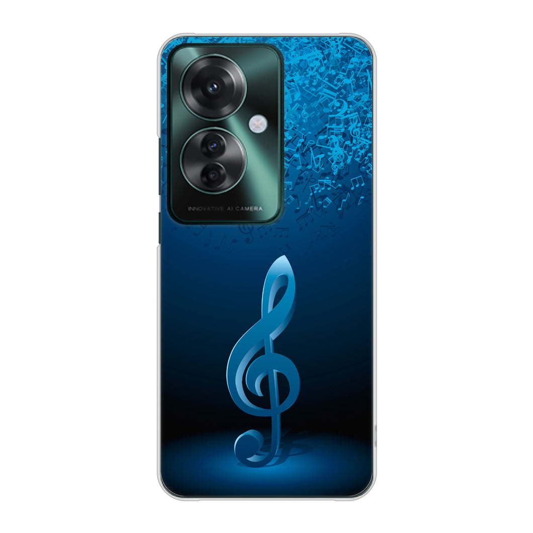 OPPO Reno11 A 高画質仕上げ 背面印刷 ハードケース音符