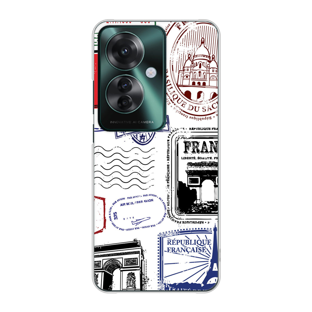OPPO Reno11 A 高画質仕上げ 背面印刷 ハードケースLOVE フランス
