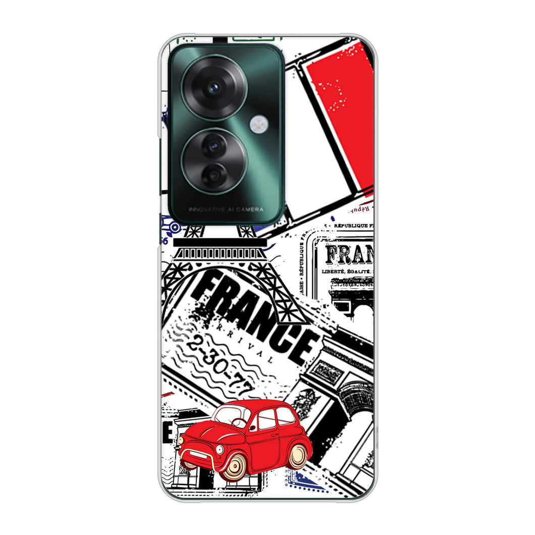 OPPO Reno11 A 高画質仕上げ 背面印刷 ハードケースLOVE フランス