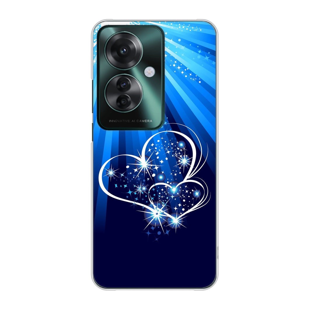 OPPO Reno11 A 高画質仕上げ 背面印刷 ハードケースきらめきハート
