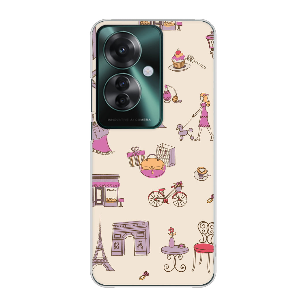 OPPO Reno11 A 高画質仕上げ 背面印刷 ハードケースLOVE フランス