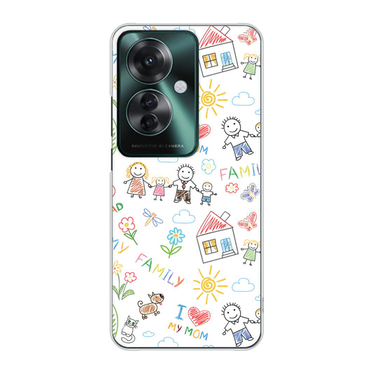 OPPO Reno11 A 高画質仕上げ 背面印刷 ハードケースカップル＆ファミリー
