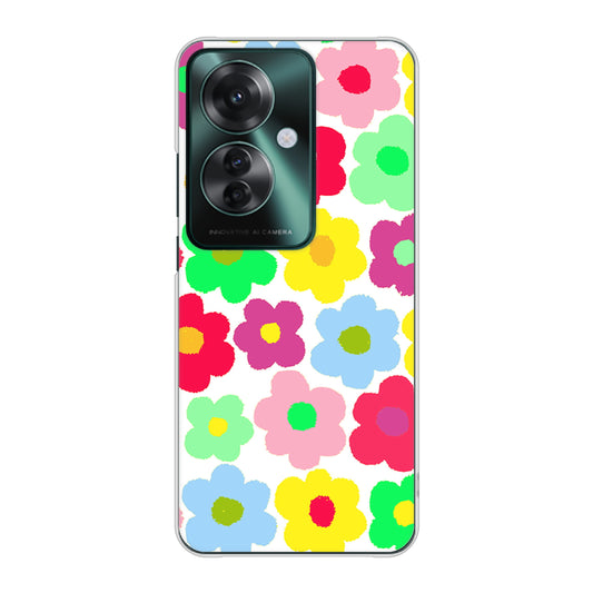 OPPO Reno11 A 高画質仕上げ 背面印刷 ハードケースルーズフラワー