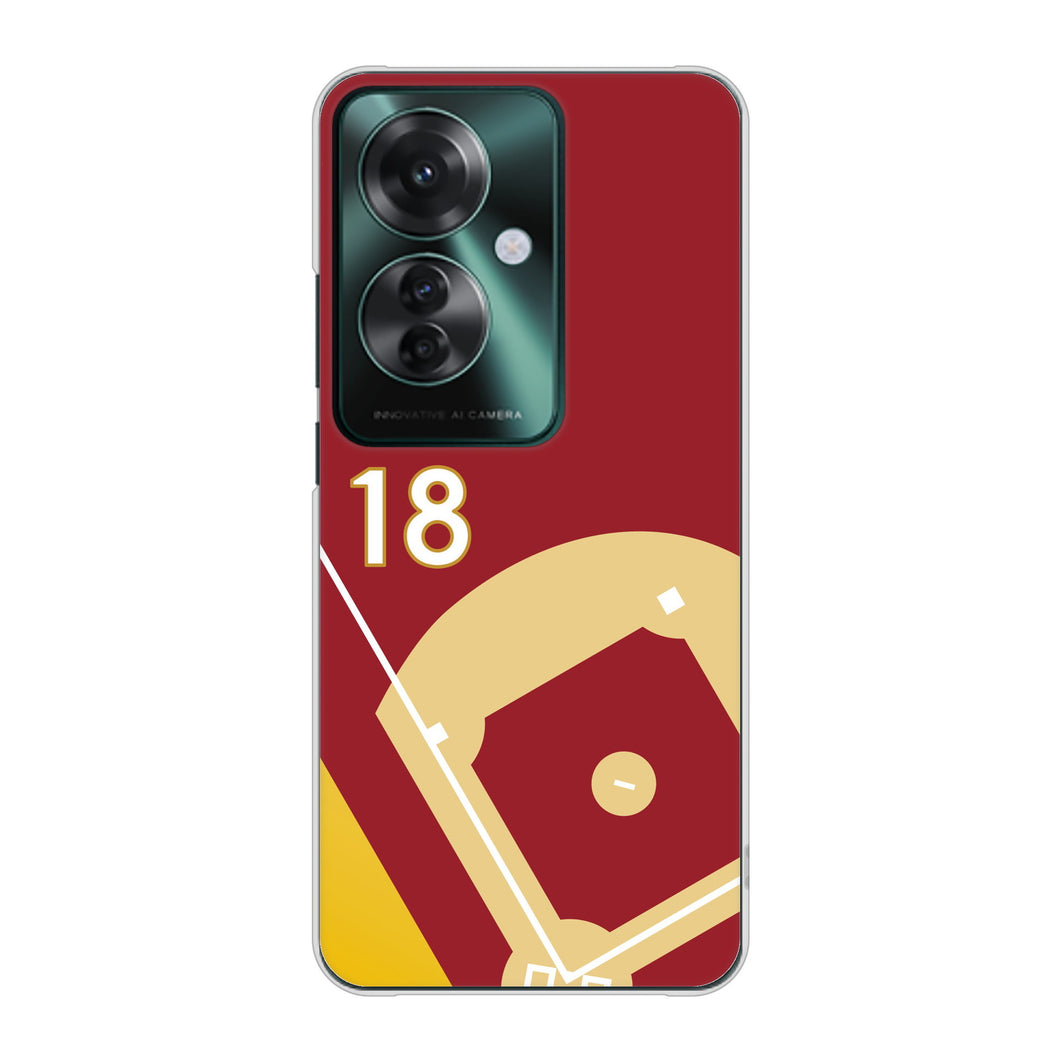 OPPO Reno11 A 高画質仕上げ 背面印刷 ハードケースbaseball