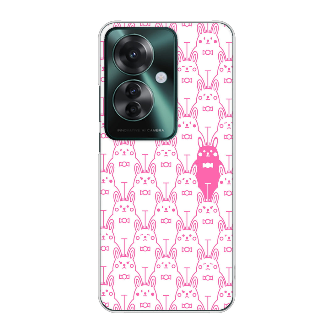 OPPO Reno11 A 高画質仕上げ 背面印刷 ハードケースパターンアニマル