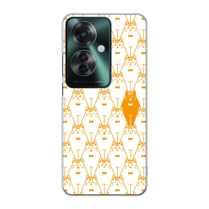 OPPO Reno11 A 高画質仕上げ 背面印刷 ハードケースパターンアニマル