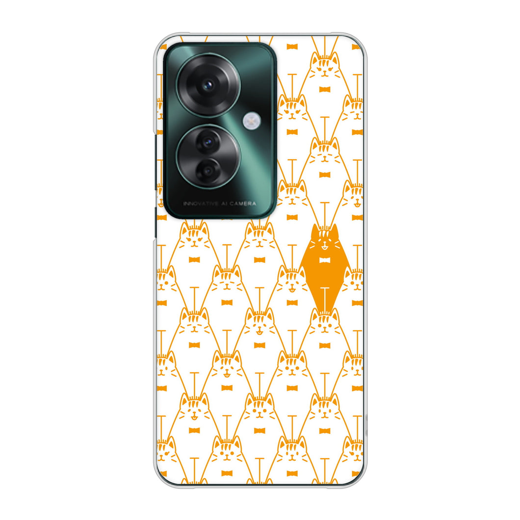 OPPO Reno11 A 高画質仕上げ 背面印刷 ハードケースパターンアニマル