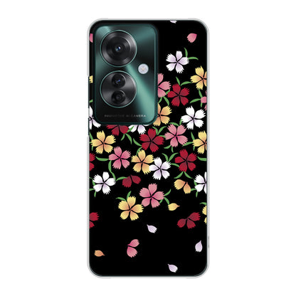 OPPO Reno11 A 高画質仕上げ 背面印刷 ハードケース和花柄