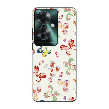 OPPO Reno11 A 高画質仕上げ 背面印刷 ハードケース和花柄