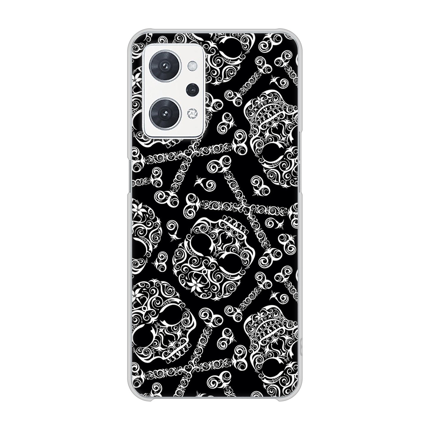 OPPO reno9 A 高画質仕上げ 背面印刷 ハードケース 【363 ドクロの刺青】