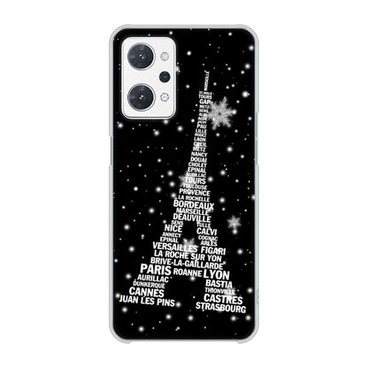 OPPO reno9 A 高画質仕上げ 背面印刷 ハードケースエッフェル塔