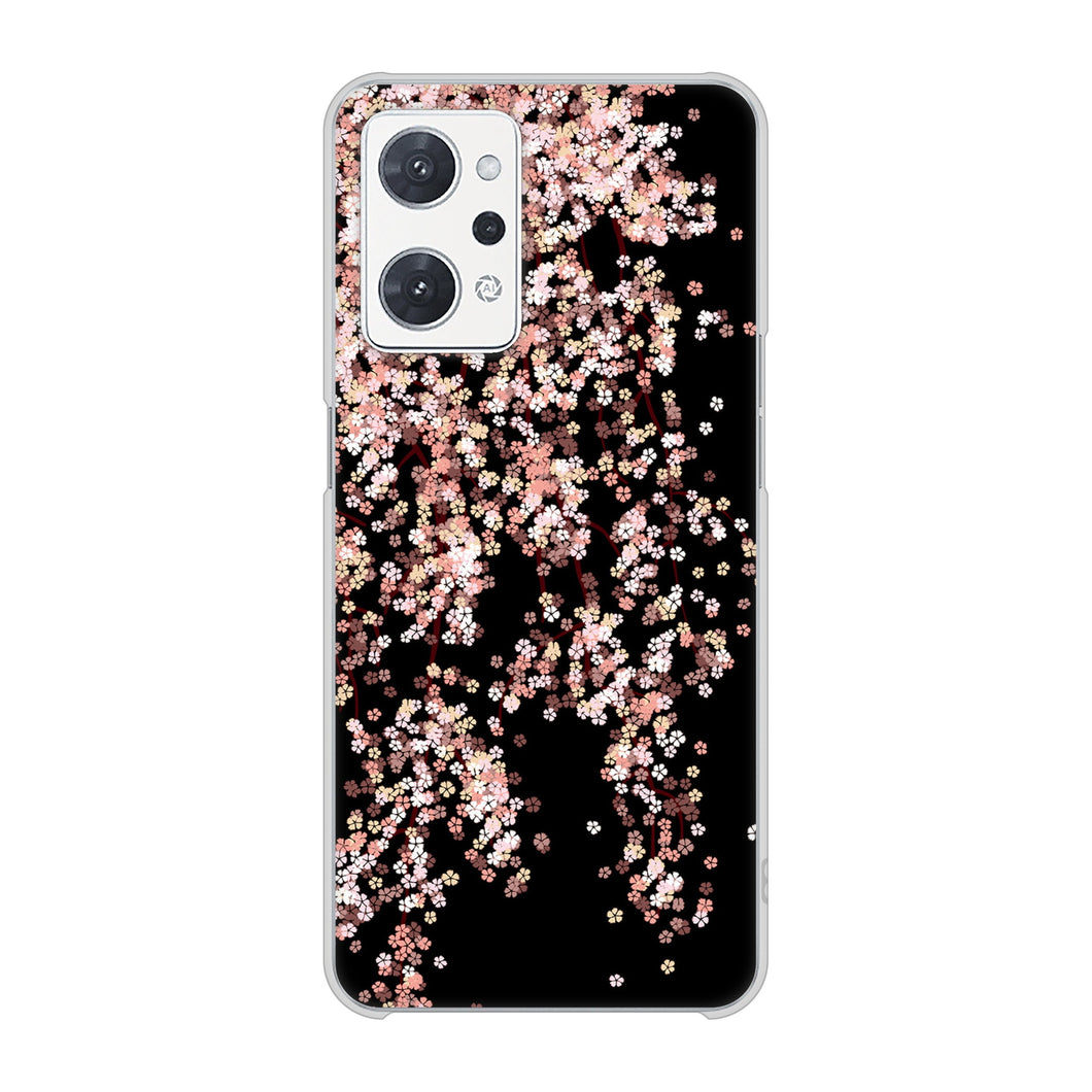 OPPO reno9 A 高画質仕上げ 背面印刷 ハードケース 【1244 しだれ桜】