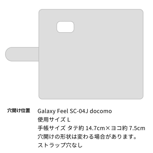 Galaxy Feel SC-04J docomo ビニール素材のスケルトン手帳型ケース クリア