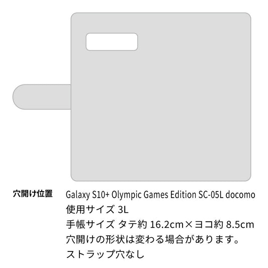 Galaxy S10+ Olympic Games Edition docomo ビニール素材のスケルトン手帳型ケース クリア