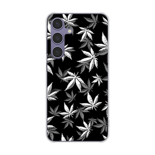 Galaxy S24 SC-51E docomo 高画質仕上げ 背面印刷 ハードケース 【064 モノトーン大麻ブラック】
