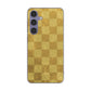Galaxy S24 SC-51E docomo 高画質仕上げ 背面印刷 ハードケース 【619 市松模様-金（骨董風に傷んだイメージ）】
