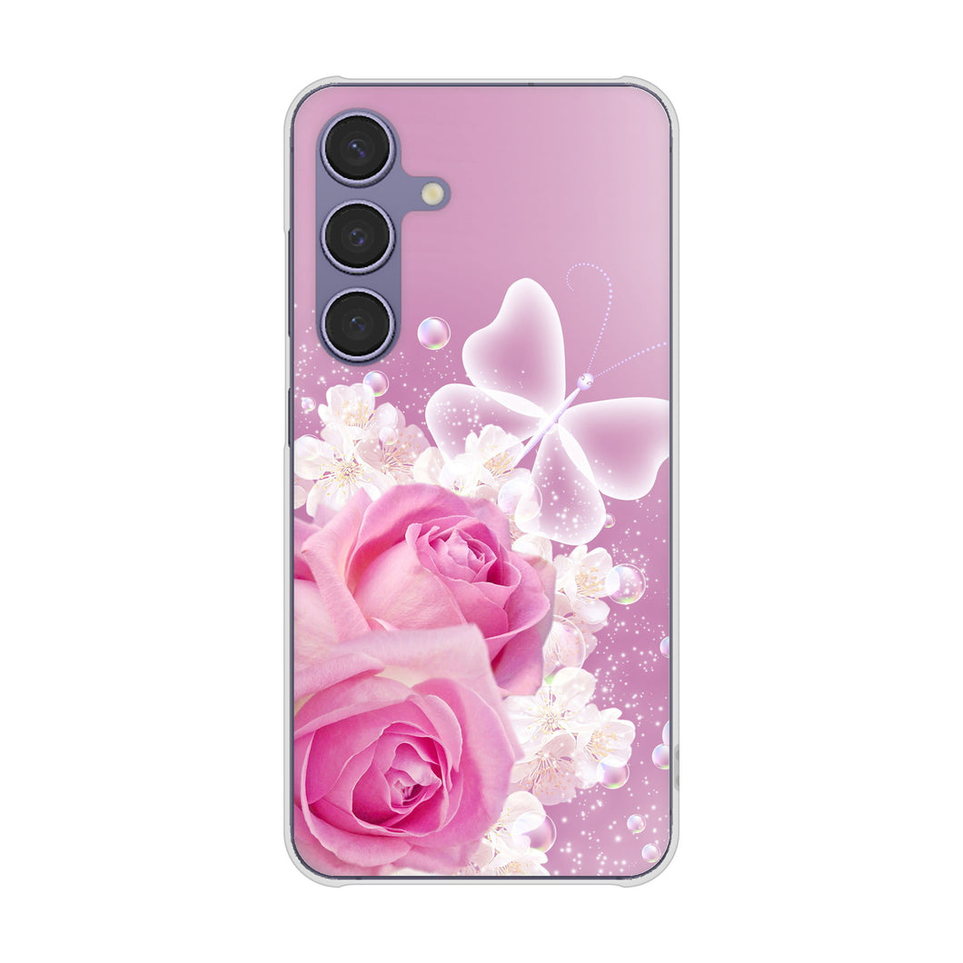 Galaxy S24 SC-51E docomo 高画質仕上げ 背面印刷 ハードケースロマンチックなバラ