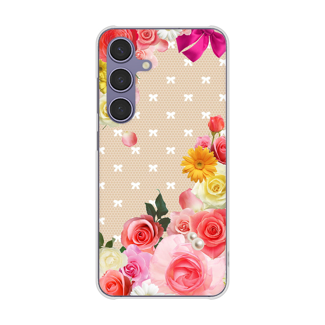 Galaxy S24 SC-51E docomo 高画質仕上げ 背面印刷 ハードケースロマンチックなバラ