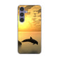 Galaxy S24 SC-51E docomo 高画質仕上げ 背面印刷 ハードケース 【VA845 夕暮れのドルフィン】