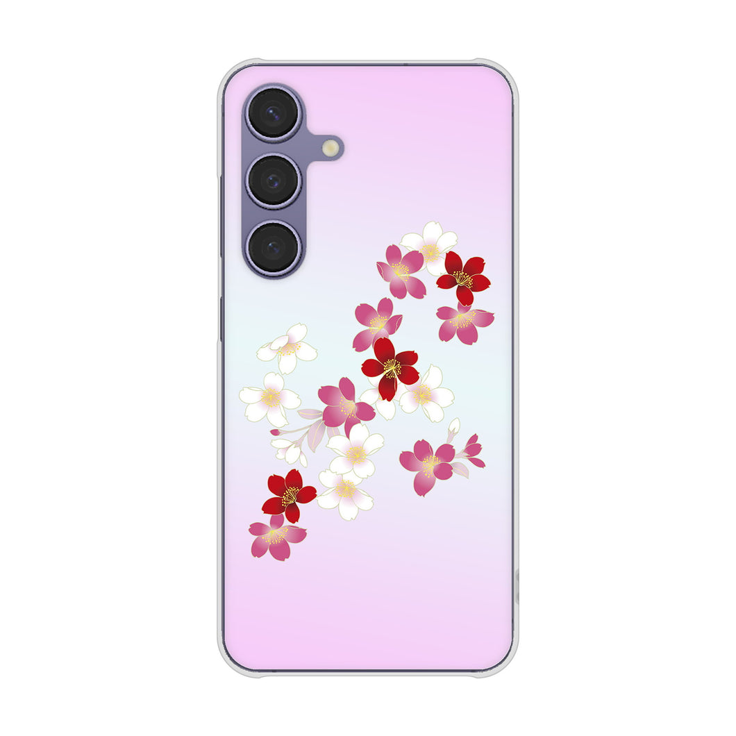 Galaxy S24 SC-51E docomo 高画質仕上げ 背面印刷 ハードケース和花柄
