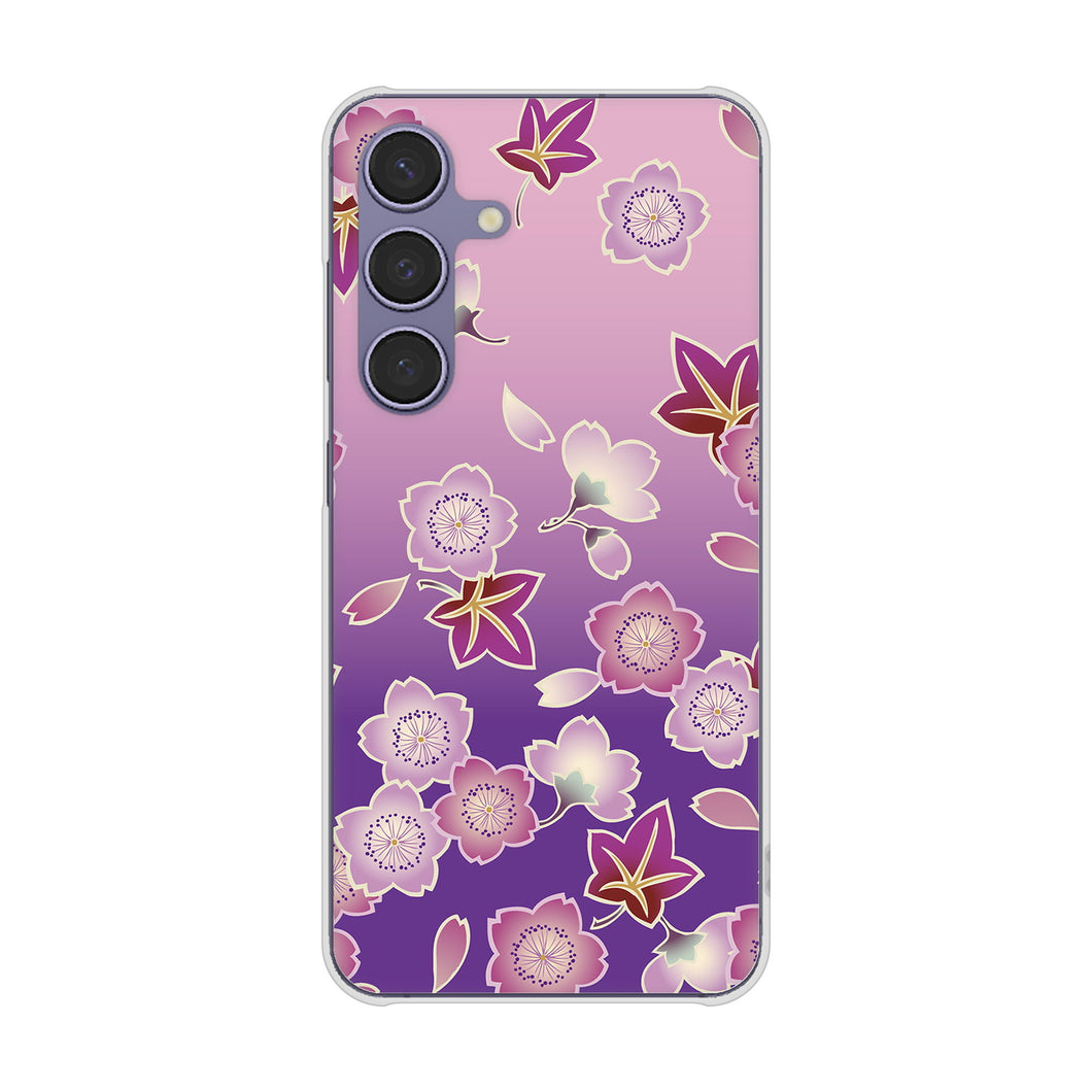 Galaxy S24 SC-51E docomo 高画質仕上げ 背面印刷 ハードケース和花柄