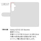 Galaxy S25 SC-51F docomo 天然素材の水玉デニム本革仕立て 本革ベルト 手帳型ケース 耐衝撃