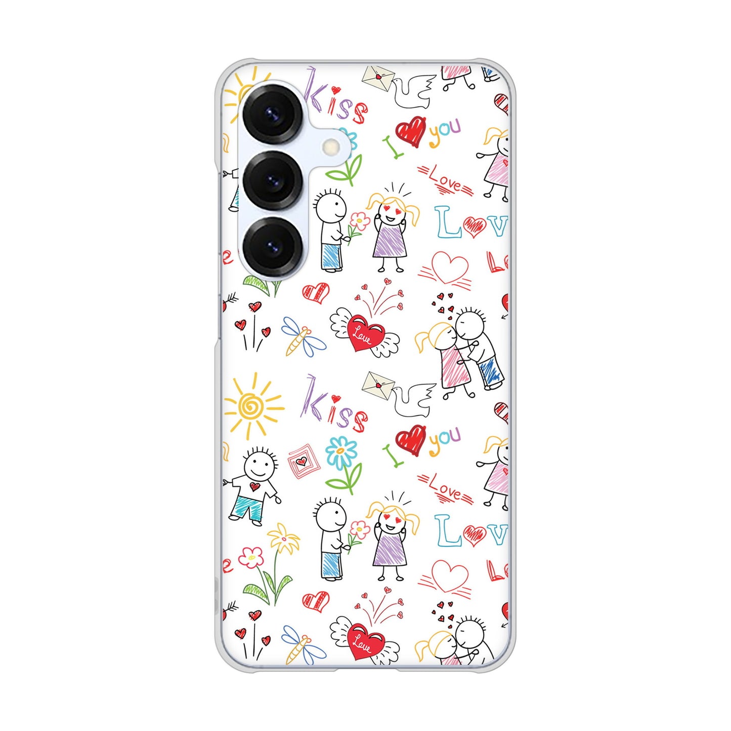 Galaxy S25 SC-51F docomo 高画質仕上げ 背面印刷 ハードケースカップル＆ファミリー