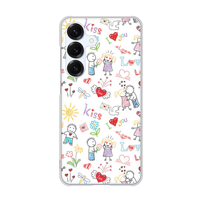 Galaxy S25 SC-51F docomo 高画質仕上げ 背面印刷 ハードケースカップル＆ファミリー