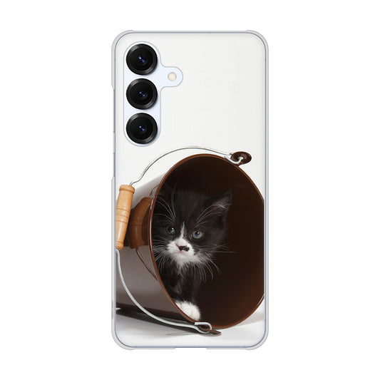 Galaxy S25 SC-51F docomo 高画質仕上げ 背面印刷 ハードケース 【VA800 ネコとバケツ】