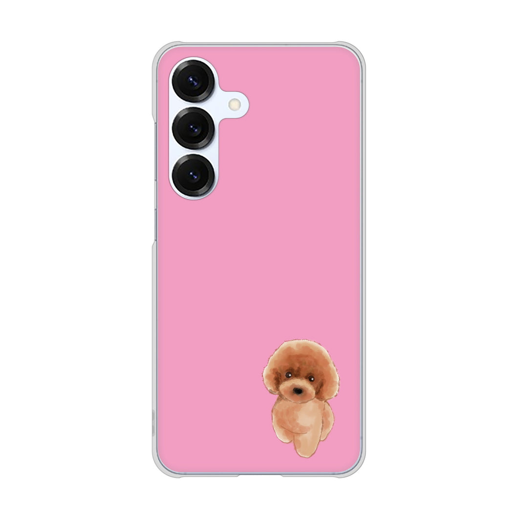 Galaxy S25 SC-51F docomo 高画質仕上げ 背面印刷 ハードケーストイプードルレッド